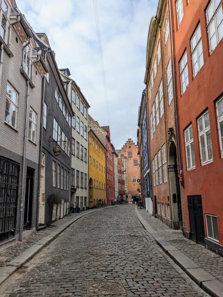 Rue du centre-ville de Copenhague.